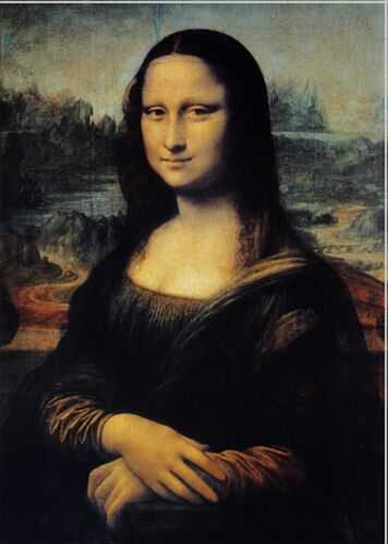 A famous painting done by Leonardo Da Vinci named the Mona Lisa. 